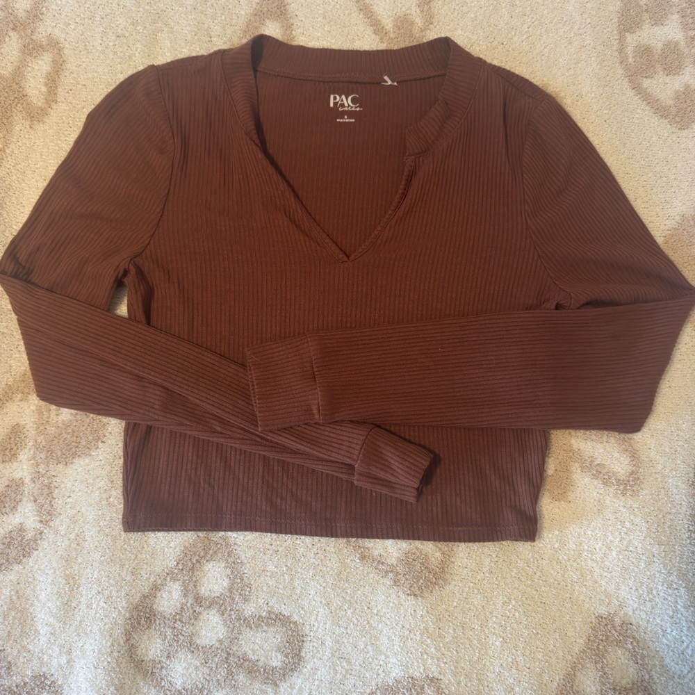 PacSun Brown Long Sleeve Tee